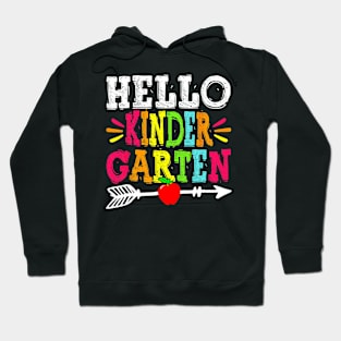 Hello Kindergarten Teacher Funny Back To School Student Gift Hoodie